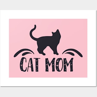 Cat mom Posters and Art